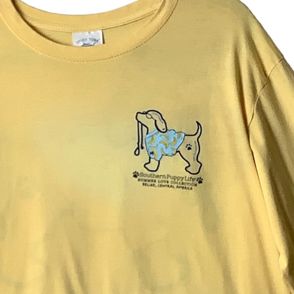 Southern Puppy Life Puppy Dog Belize‎ Beach Tee Shirt Women Size XL Spicy Tuna - Picture 3 of 11